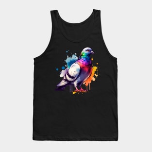 Watercolor Pigeon Tank Top